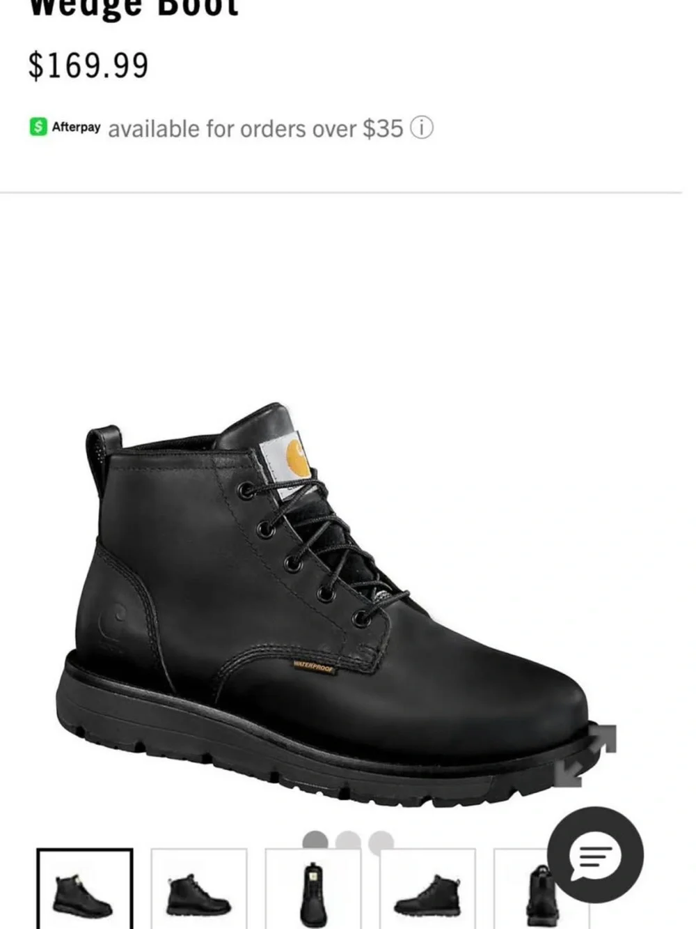 Men's Black Carhartt Steel Toe Work Boots - Durable Lace-Up Safety Style